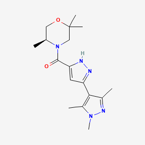 [(5S)-2,2,5-trimethylmorpholin-4-yl]-[3-(1,3,5-trimethylpyrazol-4-yl)-1H-pyrazol-5-yl]methanone