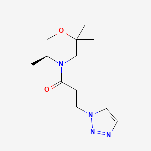 3-(triazol-1-yl)-1-[(5S)-2,2,5-trimethylmorpholin-4-yl]propan-1-one