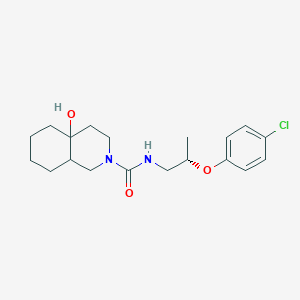 N-[(2S)-2-(4-chlorophenoxy)propyl]-4a-hydroxy-1,3,4,5,6,7,8,8a-octahydroisoquinoline-2-carboxamide