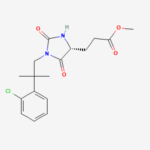 methyl 3-[(4R)-1-[2-(2-chlorophenyl)-2-methylpropyl]-2,5-dioxoimidazolidin-4-yl]propanoate