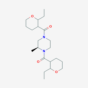 [(3S)-4-(2-ethyloxane-3-carbonyl)-3-methylpiperazin-1-yl]-(2-ethyloxan-3-yl)methanone