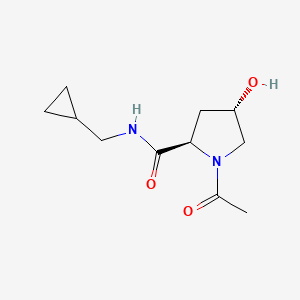 (2R,4S)-1-acetyl-N-(cyclopropylmethyl)-4-hydroxypyrrolidine-2-carboxamide