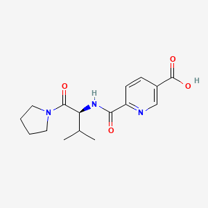 6-[[(2S)-3-methyl-1-oxo-1-pyrrolidin-1-ylbutan-2-yl]carbamoyl]pyridine-3-carboxylic acid