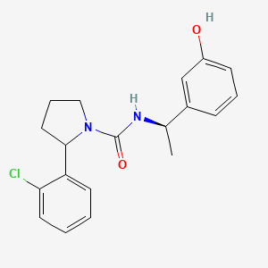 2-(2-chlorophenyl)-N-[(1R)-1-(3-hydroxyphenyl)ethyl]pyrrolidine-1-carboxamide