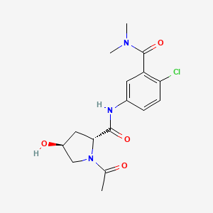 (2R,4S)-1-acetyl-N-[4-chloro-3-(dimethylcarbamoyl)phenyl]-4-hydroxypyrrolidine-2-carboxamide