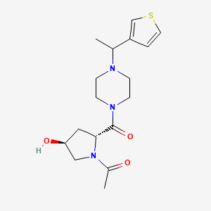 1-[(2R,4S)-4-hydroxy-2-[4-(1-thiophen-3-ylethyl)piperazine-1-carbonyl]pyrrolidin-1-yl]ethanone