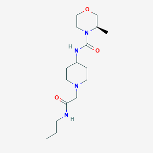 (3R)-3-methyl-N-[1-[2-oxo-2-(propylamino)ethyl]piperidin-4-yl]morpholine-4-carboxamide