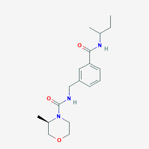 (3R)-N-[[3-(butan-2-ylcarbamoyl)phenyl]methyl]-3-methylmorpholine-4-carboxamide