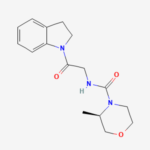 (3R)-N-[2-(2,3-dihydroindol-1-yl)-2-oxoethyl]-3-methylmorpholine-4-carboxamide