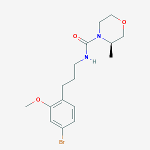 (3R)-N-[3-(4-bromo-2-methoxyphenyl)propyl]-3-methylmorpholine-4-carboxamide