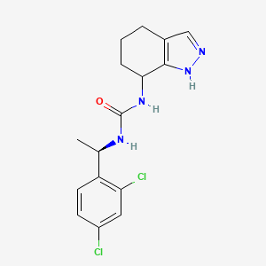 1-[(1R)-1-(2,4-dichlorophenyl)ethyl]-3-(4,5,6,7-tetrahydro-1H-indazol-7-yl)urea