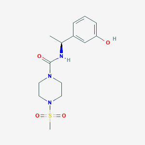 N-[(1S)-1-(3-hydroxyphenyl)ethyl]-4-methylsulfonylpiperazine-1-carboxamide