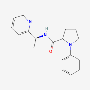 1-phenyl-N-[(1S)-1-pyridin-2-ylethyl]pyrrolidine-2-carboxamide