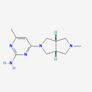 4-[(3aR,6aS)-2-methyl-1,3,3a,4,6,6a-hexahydropyrrolo[3,4-c]pyrrol-5-yl]-6-methylpyrimidin-2-amine