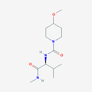 4-methoxy-N-[(2S)-3-methyl-1-(methylamino)-1-oxobutan-2-yl]piperidine-1-carboxamide