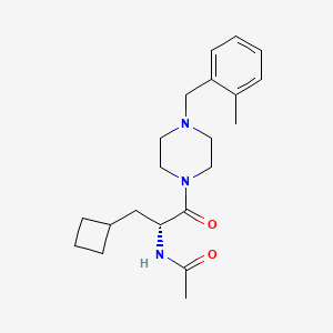 N-[(2R)-3-cyclobutyl-1-[4-[(2-methylphenyl)methyl]piperazin-1-yl]-1-oxopropan-2-yl]acetamide