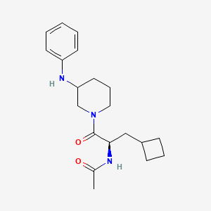 N-[(2R)-1-(3-anilinopiperidin-1-yl)-3-cyclobutyl-1-oxopropan-2-yl]acetamide