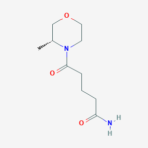 molecular formula C10H18N2O3 B7333809 5-[(3R)-3-methylmorpholin-4-yl]-5-oxopentanamide 