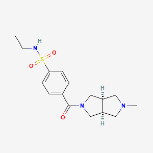 4-[(3aS,6aR)-2-methyl-1,3,3a,4,6,6a-hexahydropyrrolo[3,4-c]pyrrole-5-carbonyl]-N-ethylbenzenesulfonamide