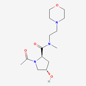 (2R,4S)-1-acetyl-4-hydroxy-N-methyl-N-(2-morpholin-4-ylethyl)pyrrolidine-2-carboxamide