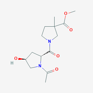 methyl 1-[(2R,4S)-1-acetyl-4-hydroxypyrrolidine-2-carbonyl]-3-methylpyrrolidine-3-carboxylate