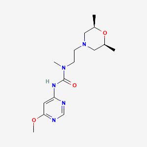 1-[2-[(2S,6R)-2,6-dimethylmorpholin-4-yl]ethyl]-3-(6-methoxypyrimidin-4-yl)-1-methylurea