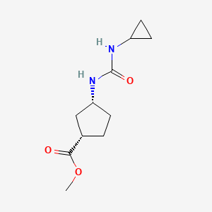 molecular formula C11H18N2O3 B7333856 methyl (1S,3R)-3-(cyclopropylcarbamoylamino)cyclopentane-1-carboxylate 