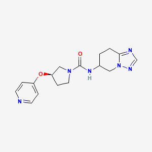 (3R)-3-pyridin-4-yloxy-N-(5,6,7,8-tetrahydro-[1,2,4]triazolo[1,5-a]pyridin-6-yl)pyrrolidine-1-carboxamide