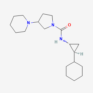 molecular formula C19H33N3O B7333869 N-[(1R,2S)-2-cyclohexylcyclopropyl]-3-piperidin-1-ylpyrrolidine-1-carboxamide 