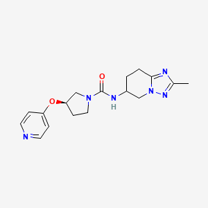 (3R)-N-(2-methyl-5,6,7,8-tetrahydro-[1,2,4]triazolo[1,5-a]pyridin-6-yl)-3-pyridin-4-yloxypyrrolidine-1-carboxamide