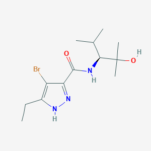 4-bromo-5-ethyl-N-[(3S)-2-hydroxy-2,4-dimethylpentan-3-yl]-1H-pyrazole-3-carboxamide