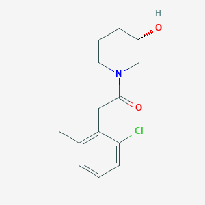 2-(2-chloro-6-methylphenyl)-1-[(3S)-3-hydroxypiperidin-1-yl]ethanone