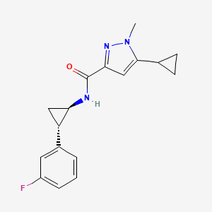 5-cyclopropyl-N-[(1R,2S)-2-(3-fluorophenyl)cyclopropyl]-1-methylpyrazole-3-carboxamide