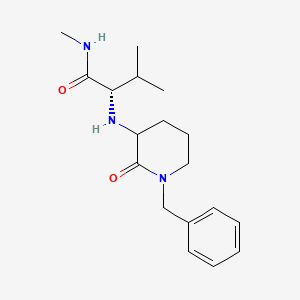 molecular formula C18H27N3O2 B7333924 (2S)-2-[(1-benzyl-2-oxopiperidin-3-yl)amino]-N,3-dimethylbutanamide 