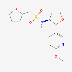 N-[(2R,3S)-2-(6-methoxypyridin-3-yl)oxolan-3-yl]-1-(oxolan-2-yl)methanesulfonamide