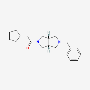 molecular formula C20H28N2O B7333980 1-[(3aR,6aS)-2-benzyl-1,3,3a,4,6,6a-hexahydropyrrolo[3,4-c]pyrrol-5-yl]-2-cyclopentylethanone 