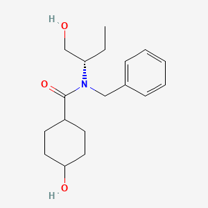 N-benzyl-4-hydroxy-N-[(2S)-1-hydroxybutan-2-yl]cyclohexane-1-carboxamide