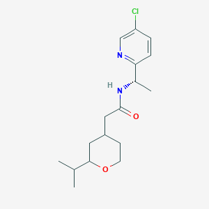 N-[(1S)-1-(5-chloropyridin-2-yl)ethyl]-2-(2-propan-2-yloxan-4-yl)acetamide