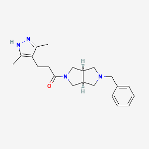 1-[(3aS,6aR)-2-benzyl-1,3,3a,4,6,6a-hexahydropyrrolo[3,4-c]pyrrol-5-yl]-3-(3,5-dimethyl-1H-pyrazol-4-yl)propan-1-one