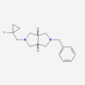 molecular formula C17H23FN2 B7334177 (3aR,6aS)-2-benzyl-5-[(1-fluorocyclopropyl)methyl]-1,3,3a,4,6,6a-hexahydropyrrolo[3,4-c]pyrrole 