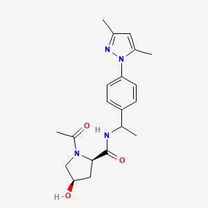 (2R,4R)-1-acetyl-N-[1-[4-(3,5-dimethylpyrazol-1-yl)phenyl]ethyl]-4-hydroxypyrrolidine-2-carboxamide