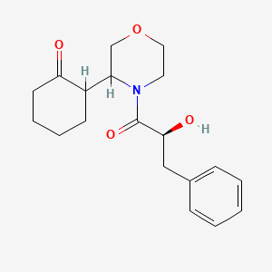 molecular formula C19H25NO4 B7334237 2-[4-[(2S)-2-hydroxy-3-phenylpropanoyl]morpholin-3-yl]cyclohexan-1-one 