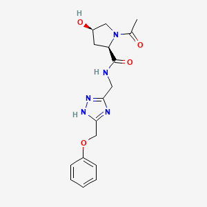 (2R,4R)-1-acetyl-4-hydroxy-N-[[5-(phenoxymethyl)-1H-1,2,4-triazol-3-yl]methyl]pyrrolidine-2-carboxamide