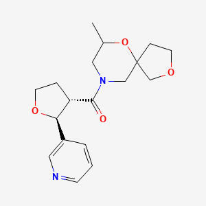 (7-methyl-2,6-dioxa-9-azaspiro[4.5]decan-9-yl)-[(2S,3S)-2-pyridin-3-yloxolan-3-yl]methanone