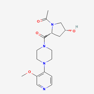 1-[(2R,4R)-4-hydroxy-2-[4-(3-methoxypyridin-4-yl)piperazine-1-carbonyl]pyrrolidin-1-yl]ethanone