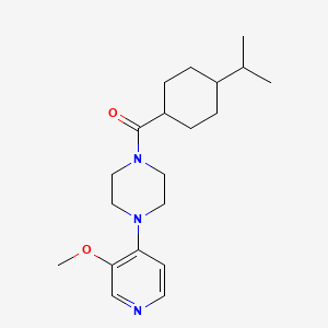 molecular formula C20H31N3O2 B7334340 [4-(3-Methoxypyridin-4-yl)piperazin-1-yl]-(4-propan-2-ylcyclohexyl)methanone 