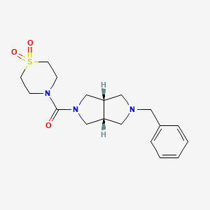 [(3aR,6aS)-2-benzyl-1,3,3a,4,6,6a-hexahydropyrrolo[3,4-c]pyrrol-5-yl]-(1,1-dioxo-1,4-thiazinan-4-yl)methanone