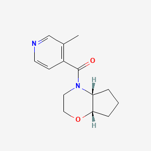 molecular formula C14H18N2O2 B7334394 [(4aR,7aS)-3,4a,5,6,7,7a-hexahydro-2H-cyclopenta[b][1,4]oxazin-4-yl]-(3-methylpyridin-4-yl)methanone 