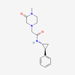 2-(4-methyl-3-oxopiperazin-1-yl)-N-[(1R,2S)-2-phenylcyclopropyl]acetamide