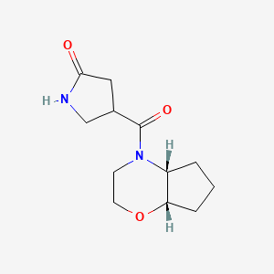 4-[(4aR,7aS)-3,4a,5,6,7,7a-hexahydro-2H-cyclopenta[b][1,4]oxazine-4-carbonyl]pyrrolidin-2-one